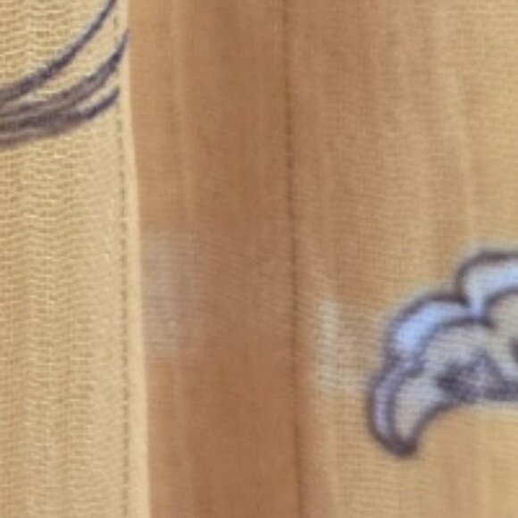 Rachel Parcell Yellow Metallic Striped Paisley Print Mini Dress Size Large FLAW - Picture 13 of 16